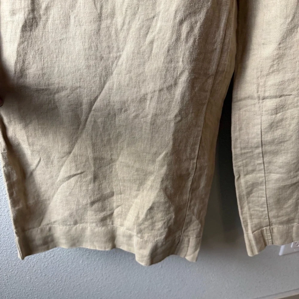 NWOT Frank & Eileen Maisie Pull On Crop Wide Leg Linen Pant Casual Women’s Small - Picture 6 of 12